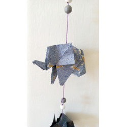 Guirlande éléphant bleu foncé