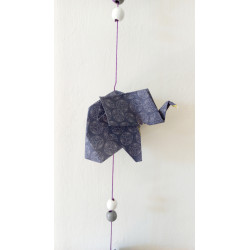 Guirlande éléphant bleu foncé