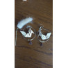 Boucles d'oreilles renard marron clair