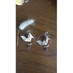 Boucles d'oreilles renard marron clair