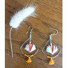 Boucles d'oreilles nénuphar orange