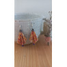 Boucles d'oreilles losange orange
