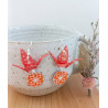 Boucles d'oreilles grue orange