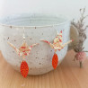 Boucles d'oreilles grue orange