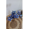 Bouquet de fleurs dans les tons violet / bleu