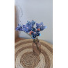 Bouquet de fleurs dans les tons violet / bleu
