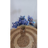 Bouquet de fleurs dans les tons violet / bleu