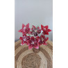 Bouquet de fleurs tons rouge
