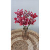 Bouquet de fleurs tons rouge