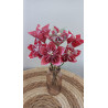 Bouquet de fleurs tons rouge