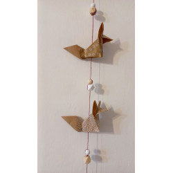 Guirlande renard marron papier kraft