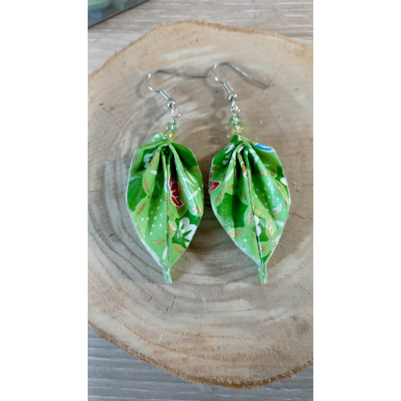 Boucles d'oreilles feuille vert pomme Boucles d'oreilles feuille vert pomme