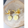 Boucles d'oreilles grue jaune