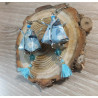 Boucles d'oreilles Fleur de lotus bleu ciel