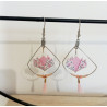 Boucles d'oreilles nénuphar rose pâle