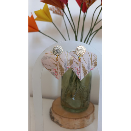 Boucles d'oreille cœur puce