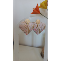 Boucles d'oreille cœur puce