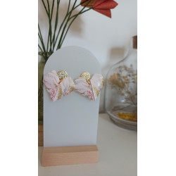 Boucles d'oreille cœur puce