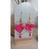 Boucles d'oreilles origami cœur