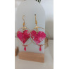 Boucles d'oreilles origami cœur