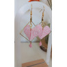 Boucles d'oreilles cœur losange doré