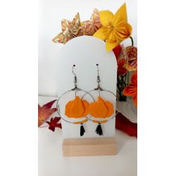 Boucles d'oreilles citrouille