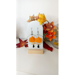 Boucles d'oreilles citrouille