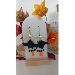 Boucles d'oreilles chauve souris à l'envers