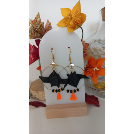Boucles d'oreilles chauve souris à l'envers