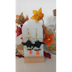 Boucles d'oreilles chauve souris à l'envers